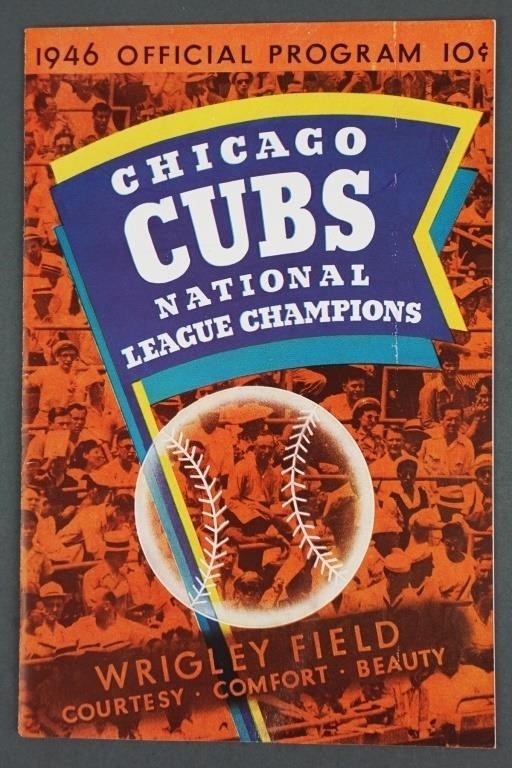 1946 CHICAGO CUBS PROGRAM UNSCOREDProvenance  2fdf33