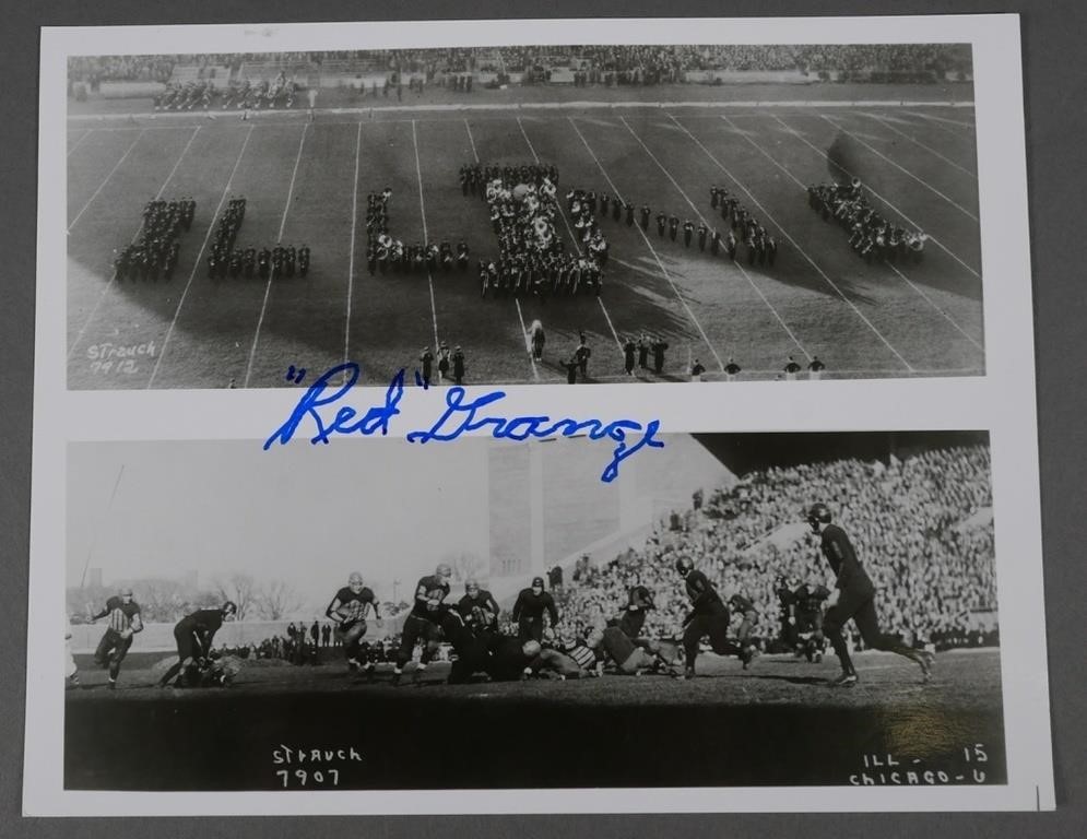 RED GRANGE SIGNED PHOTOGRAPH8x10 photo