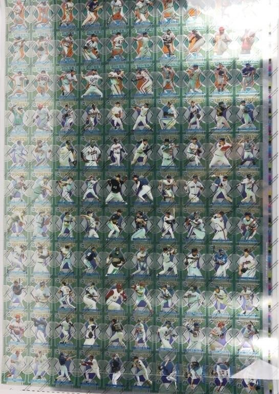 1995 TOPPS FINEST UNCUT SHEET, WITH