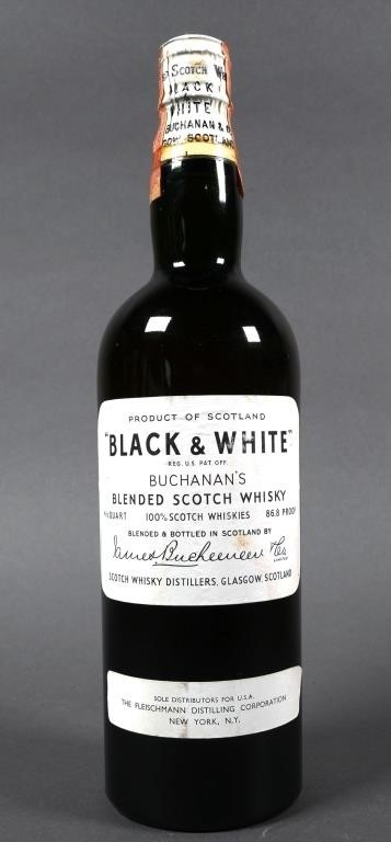 SEALED BOTTLE BLACK WHITE SCOTCH 2fdfb7