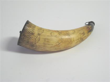 Powder horn    19th century    Incised