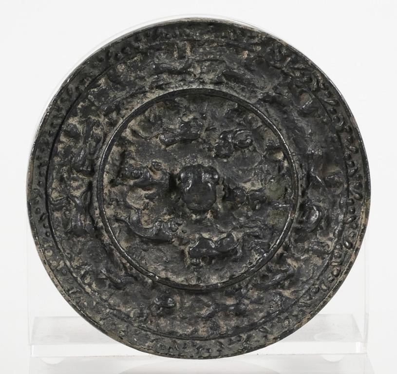 CHINESE BRONZE MIRRORHan or Tang 2fe02a