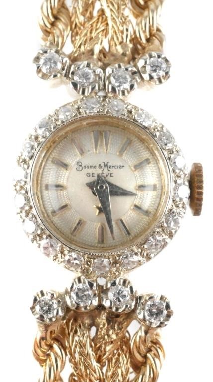 BAUME MERCIER LADIES 14K DIAMOND 2fe0dc