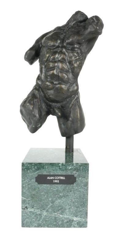 ALAN COTTRILL BRONZE MALE TORSO