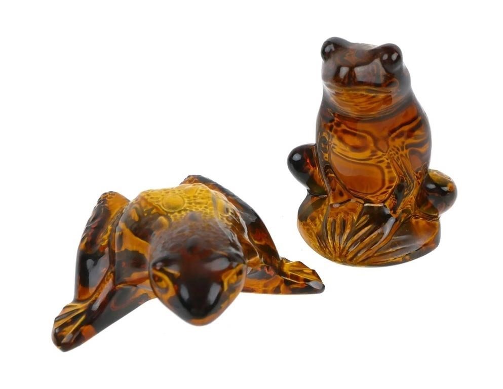 LALIQUE CRYSTAL FROG SCULPTURE