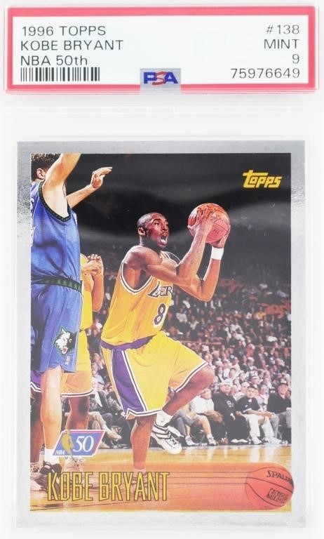 KOBE BRYANT RC TOPPS NBA 50TH PSA