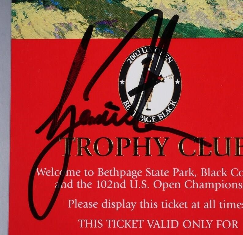 TIGER WOODS SIGNED 2002 US OPEN