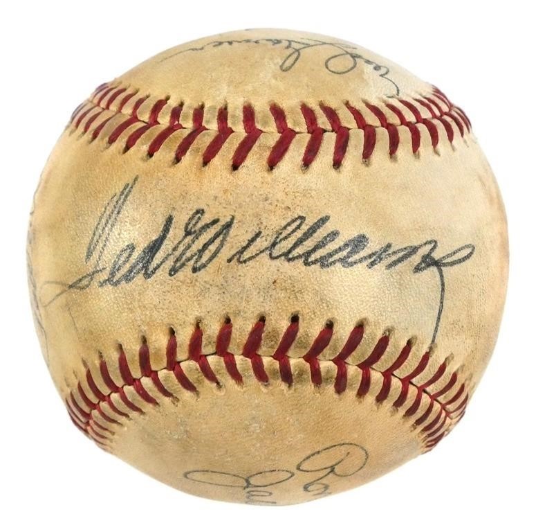 TED WILLIAMS SIGNED BASEBALL, W