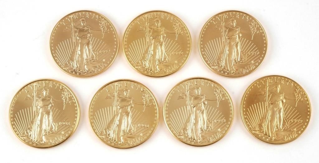 SEVEN US 50 GOLD EAGLES BUSEVEN 2fe16e