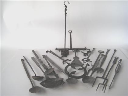 Collection of nineteen iron, copper
