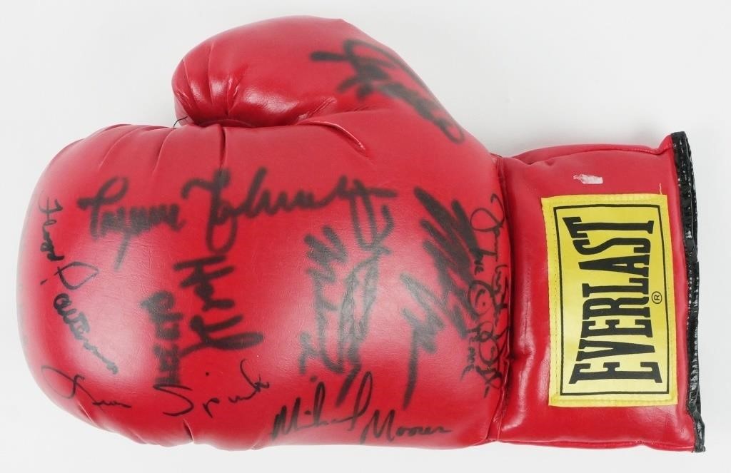 BOXING GLOVE SIGNED ALI TYSON SPINKS 2fe183