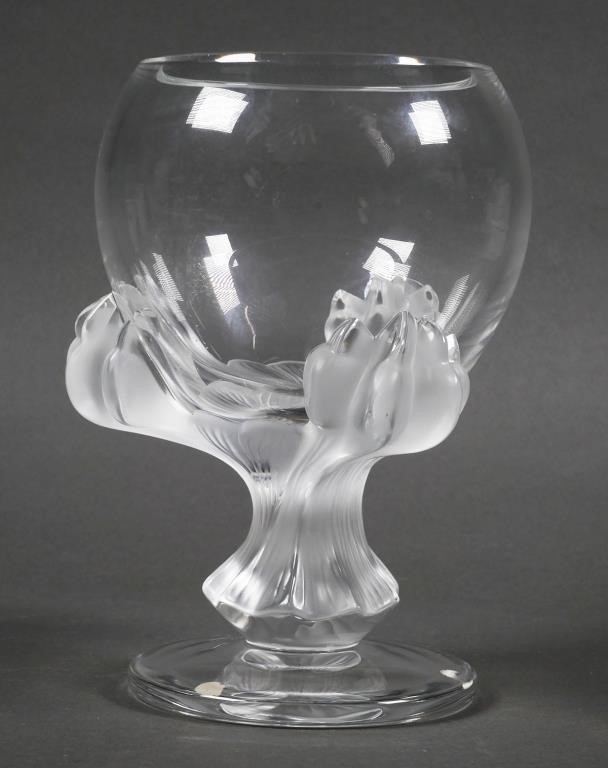 LALIQUE GAGHEERA LION'S PAW CRYSTAL