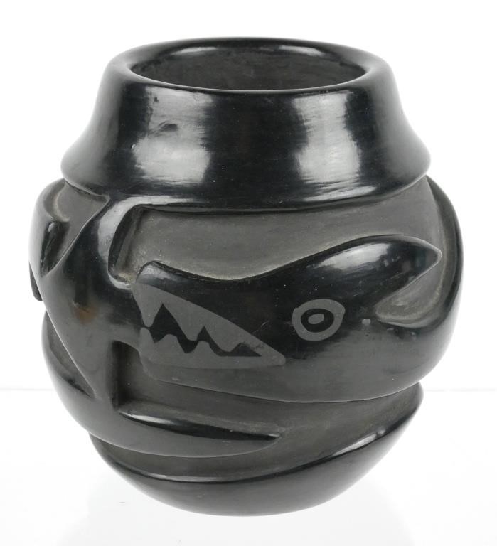 SANTA CLARA PUEBLO BLACKWARE CERAMIC