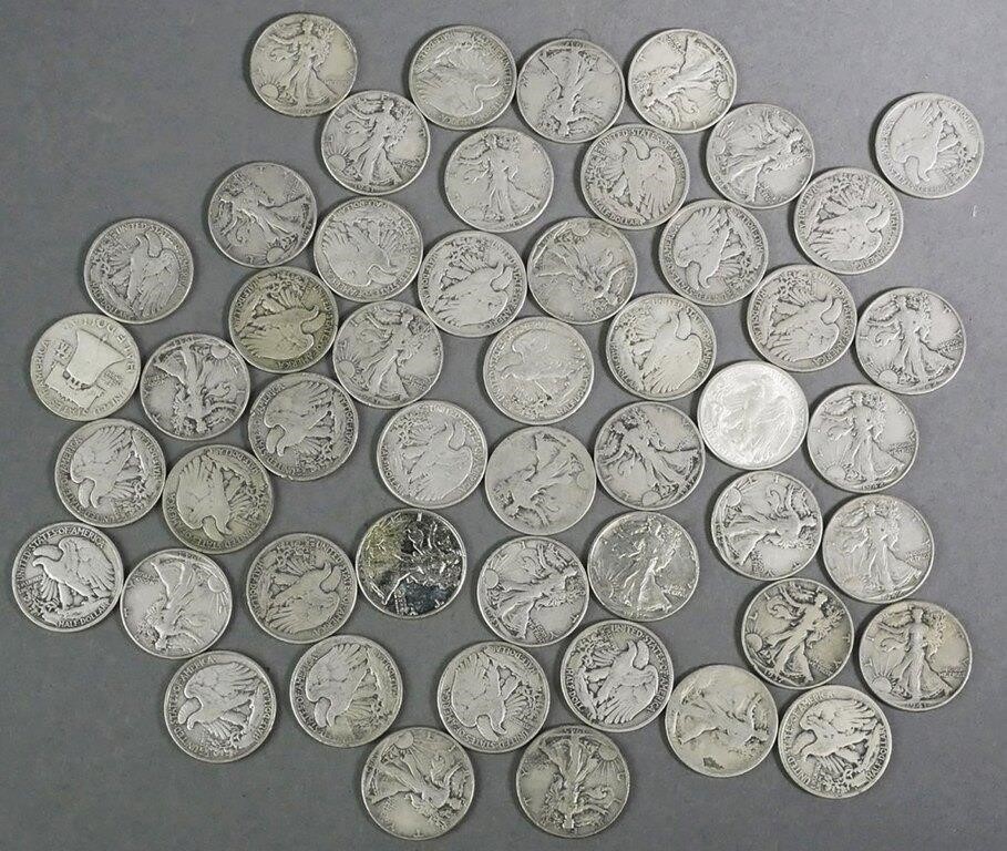  50 90 SILVER US HALF DOLLARS 2fe1e0