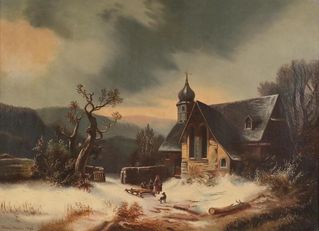 MARY MORRIS OIL ON CANVAS WINTER 2fe236