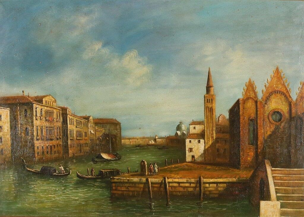 AFTER CANALETTO OIL ON CANVAS VENICEOil