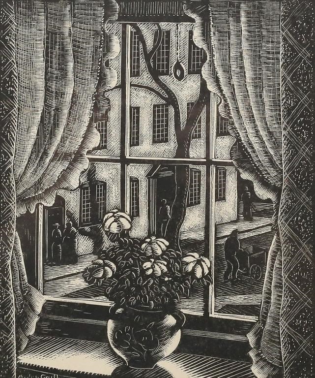 CHARLES W. SMITH WOODCUT A CHARLESTON