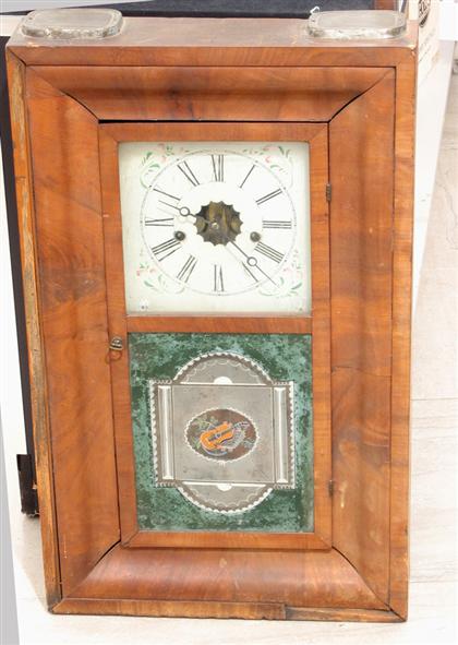 Mahogany ogee molded mantel clock