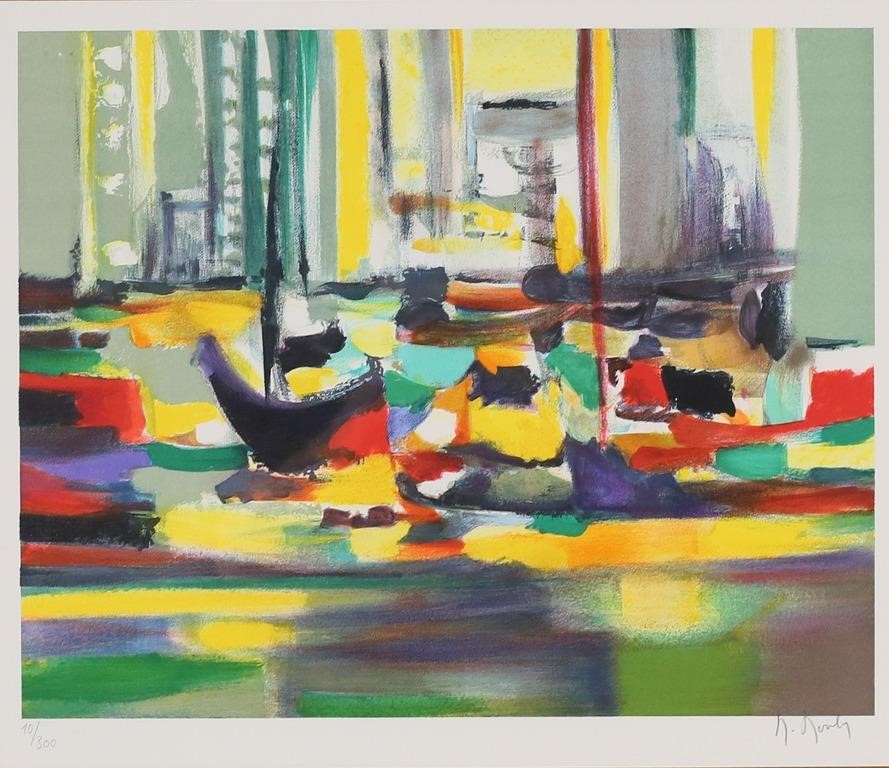 MARCEL MOULY LITHOGRAPH SAMPANS 2fe252