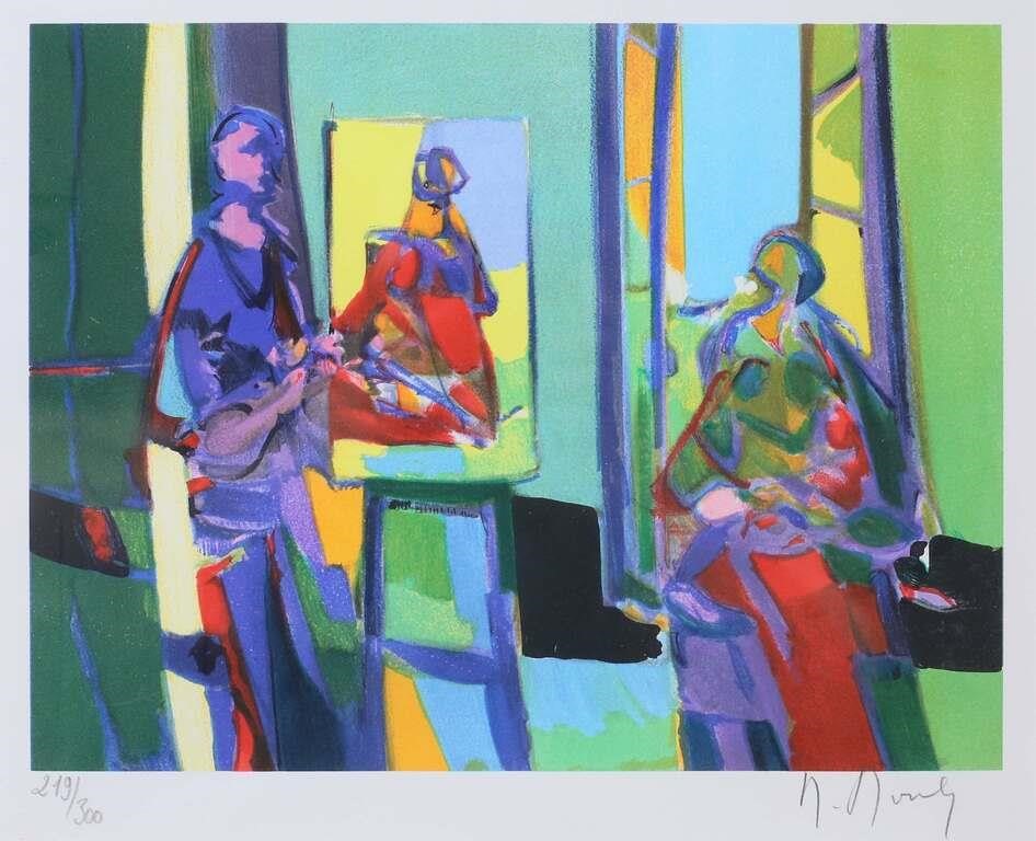 MARCEL MOULY LITHOGRAPH LE PEINTRE