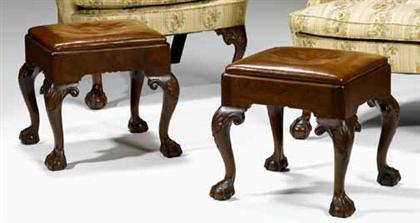 A pair of Chippendale style stools 4c9d7
