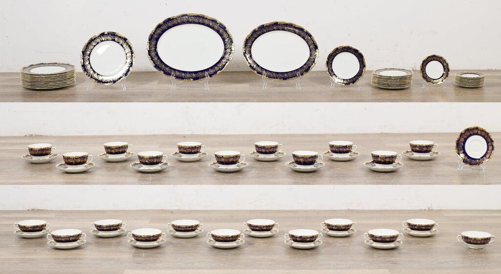 83 PIECE COALPORT HAZELTON COBALT 2fe28e