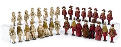 Set of Vatican figural chess pieces