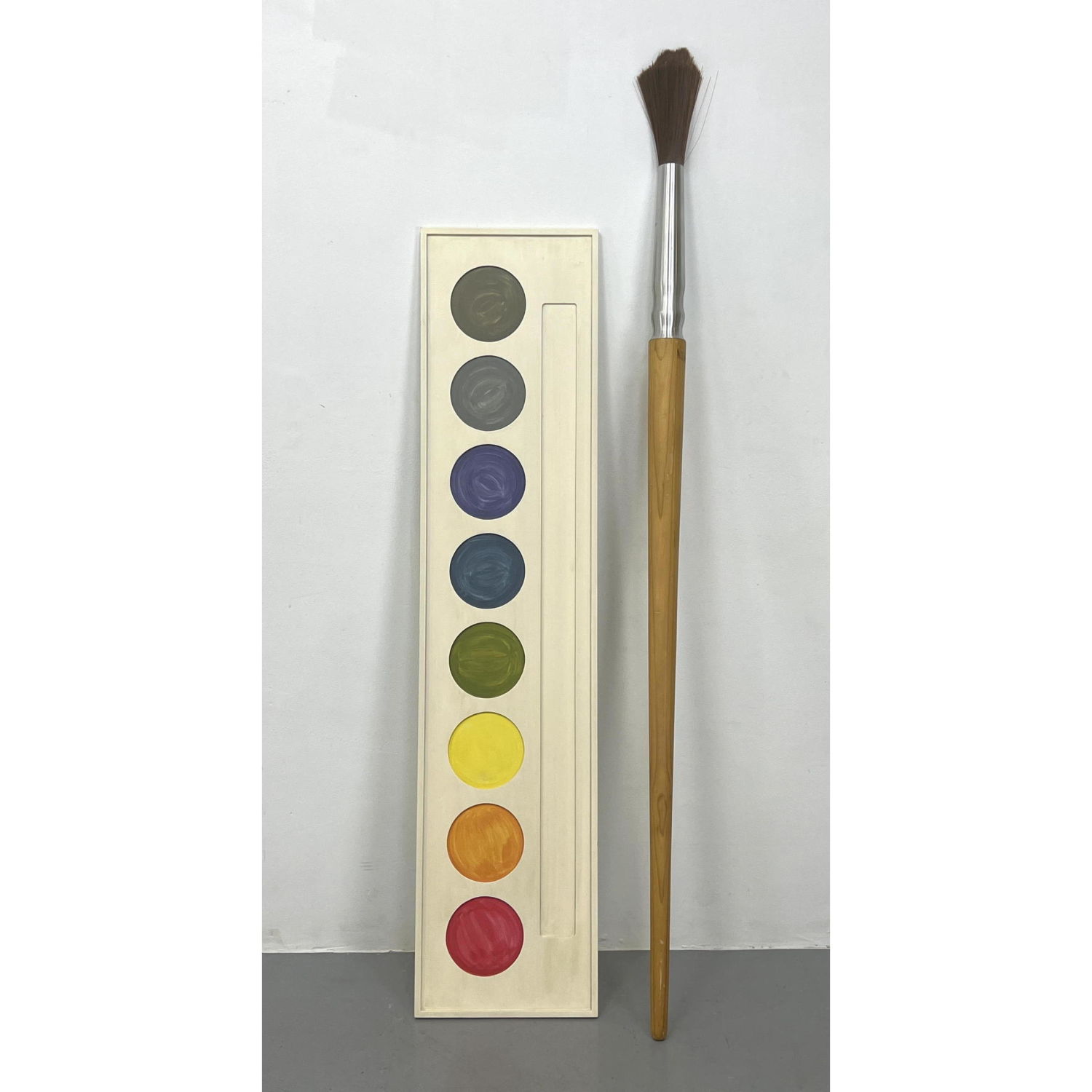 Large Artist paint brush and watercolor