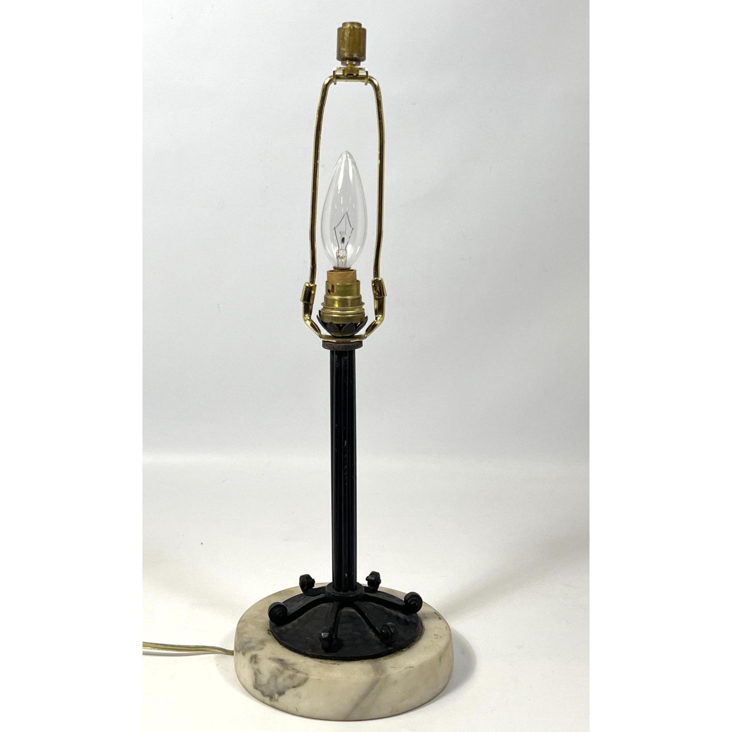 French Black Iron Table Lamp Stylized 2fe34b