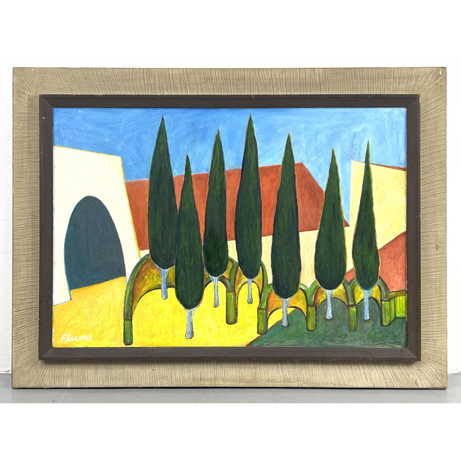 Ruth Fluno Modernist Painting.
