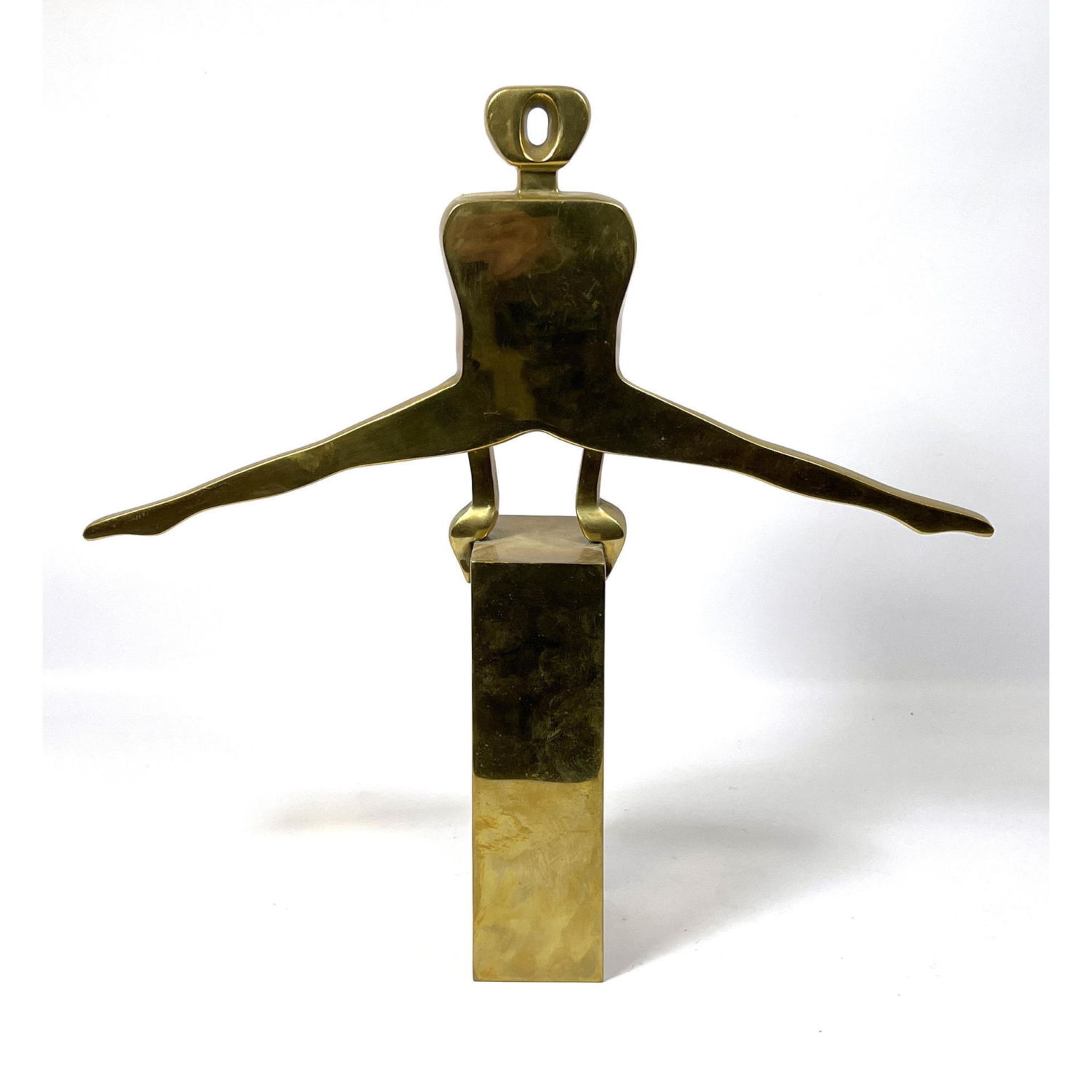Large Brass Acrobat Figural Sculpture  2fe35c