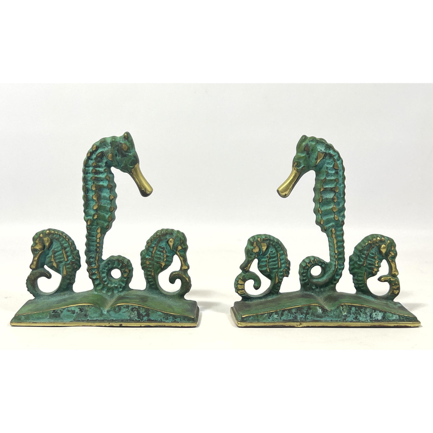 Arts and Crafts Bronze Seahorse