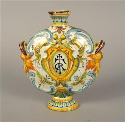 Cantagalli maiolica bottle vase 4c9f1