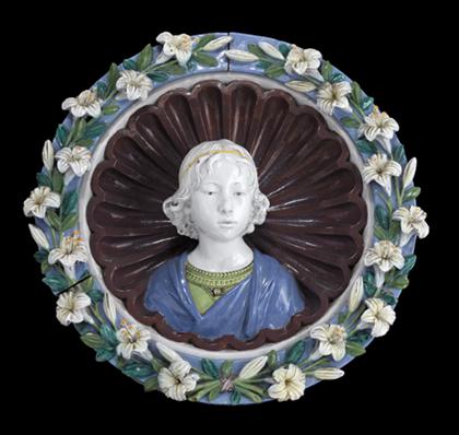 Italian Della Robbia style maiolica