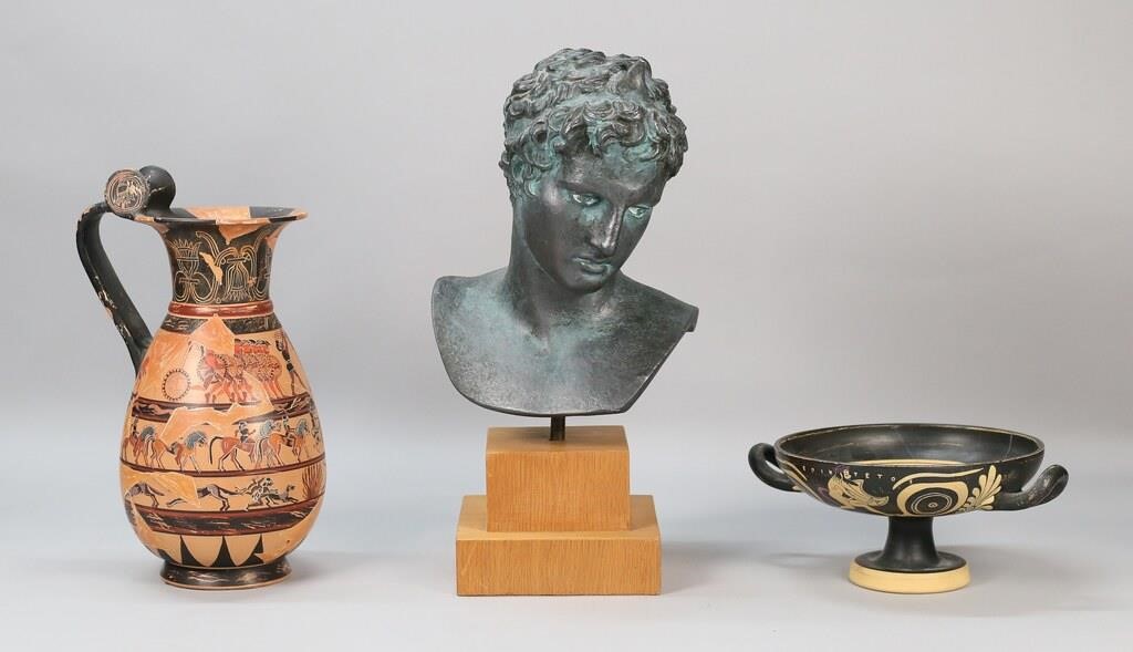 REPRODUCTION GREEK POTTERY & BUST2