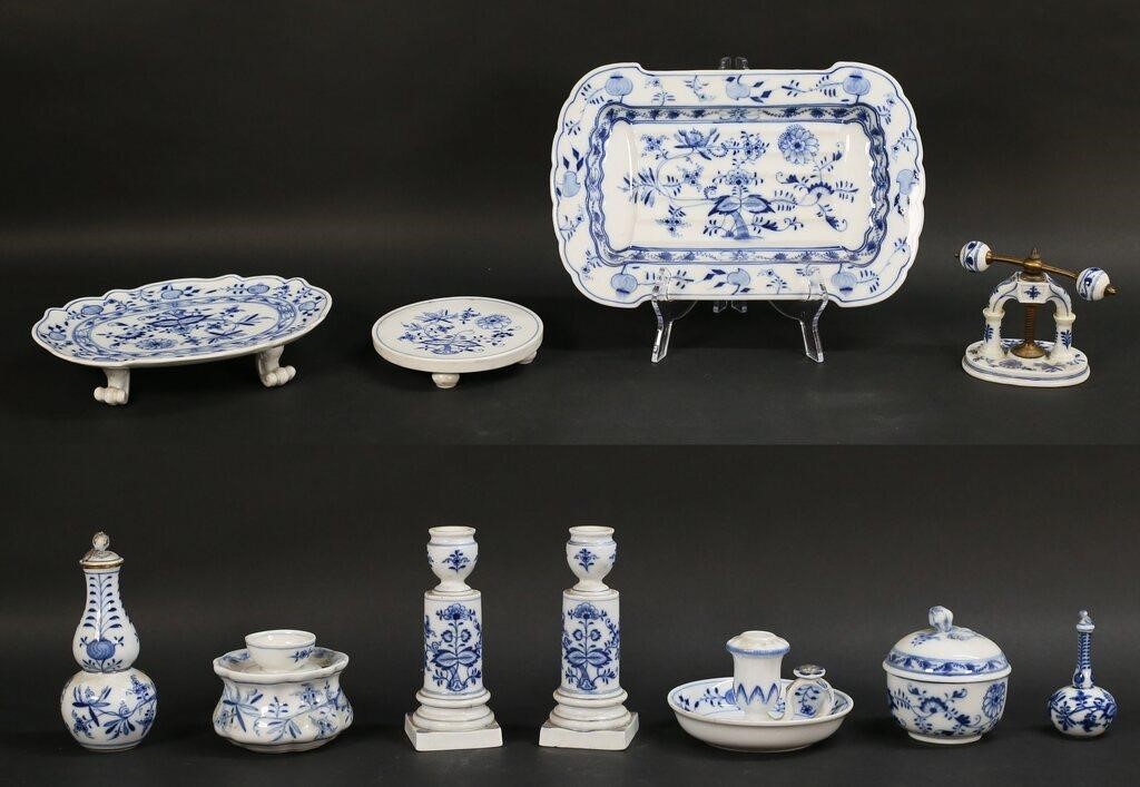 11 PIECES MEISSEN BLUE ONION PORCELAIN11 2fe42c