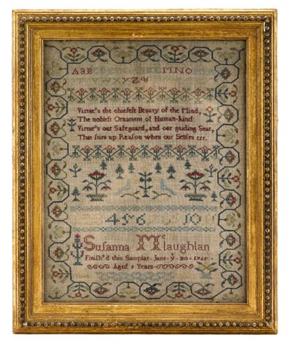 Scottish needlework sampler   