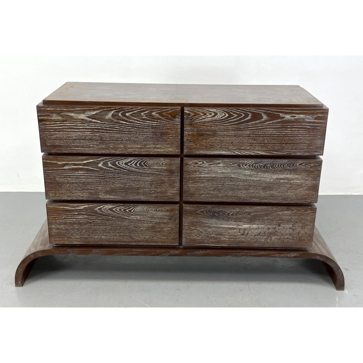 Paul Frankl style Limed Oak Low Dresser