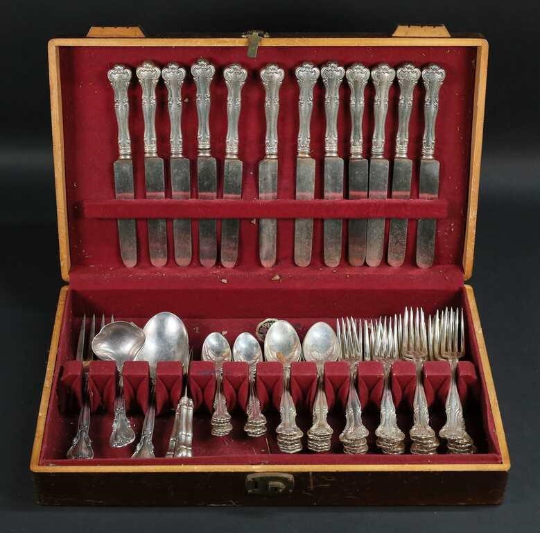 62 PIECES GORHAM CROMWELL STERLING FLATWARE62