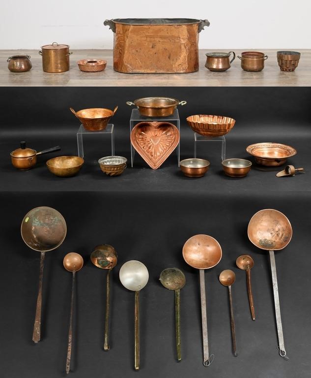 LOT OF COPPER COOKWARE & BOILERLot of