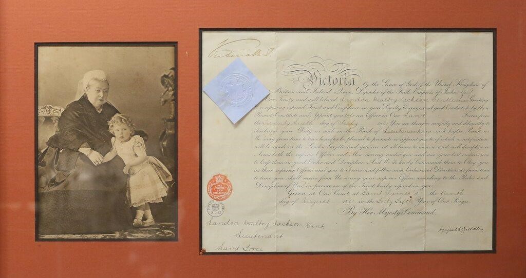 SIGNED QUEEN VICTORIA MILITARY