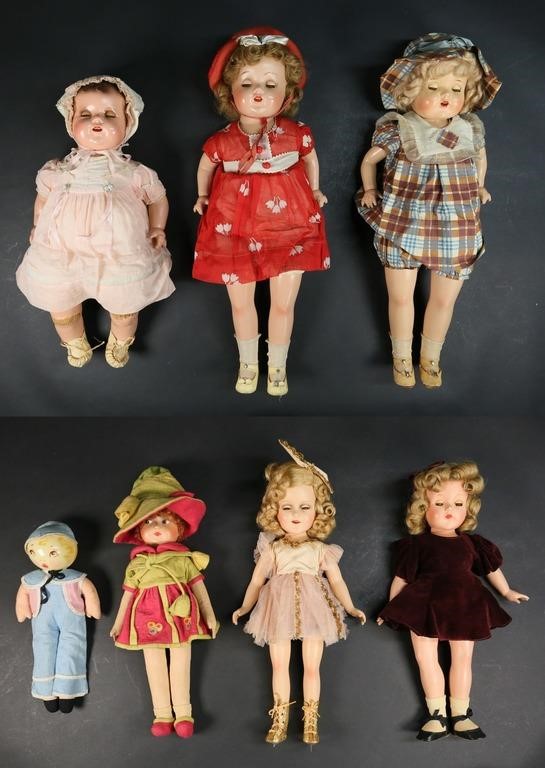 7 DOLLS INCLUDING EFFANBEE, MADAME