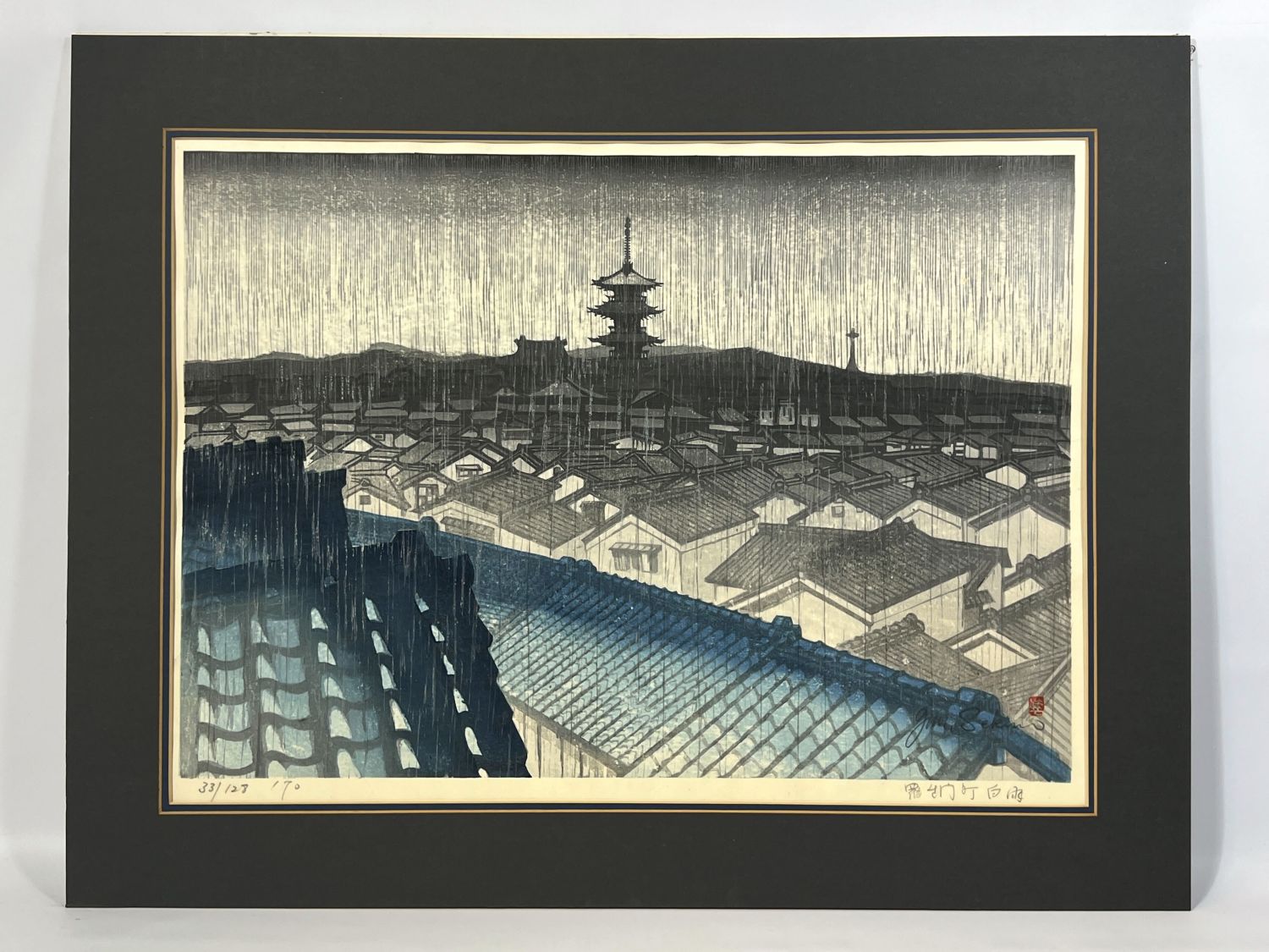 Signed Japanese Wood Block Print.