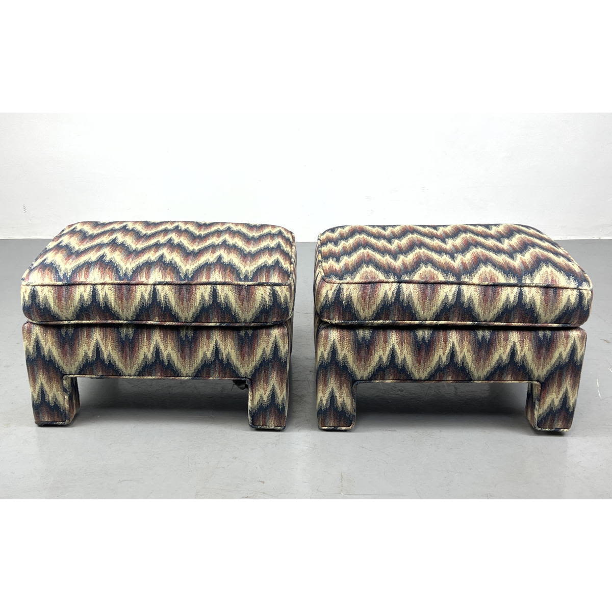 Pair of 80s Upholstered Parsons 2fe53b