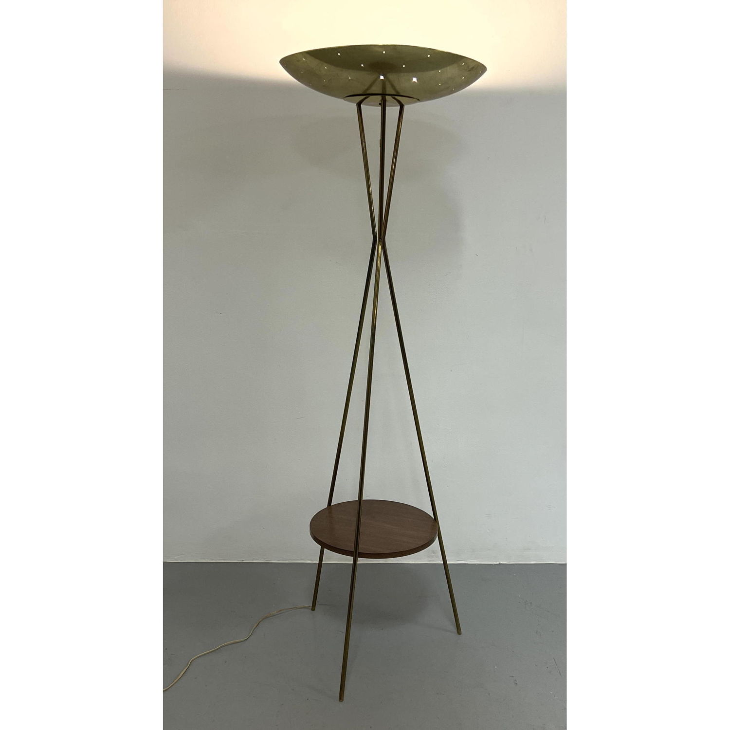 Lightolier style brass floor lamp.