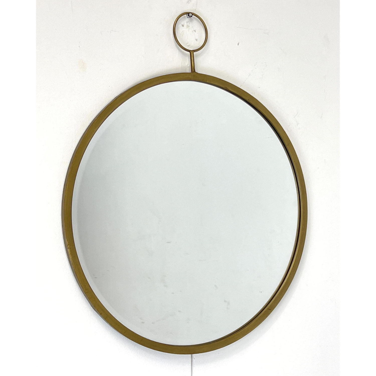 Brass Frame Hanging Wall Mirror.