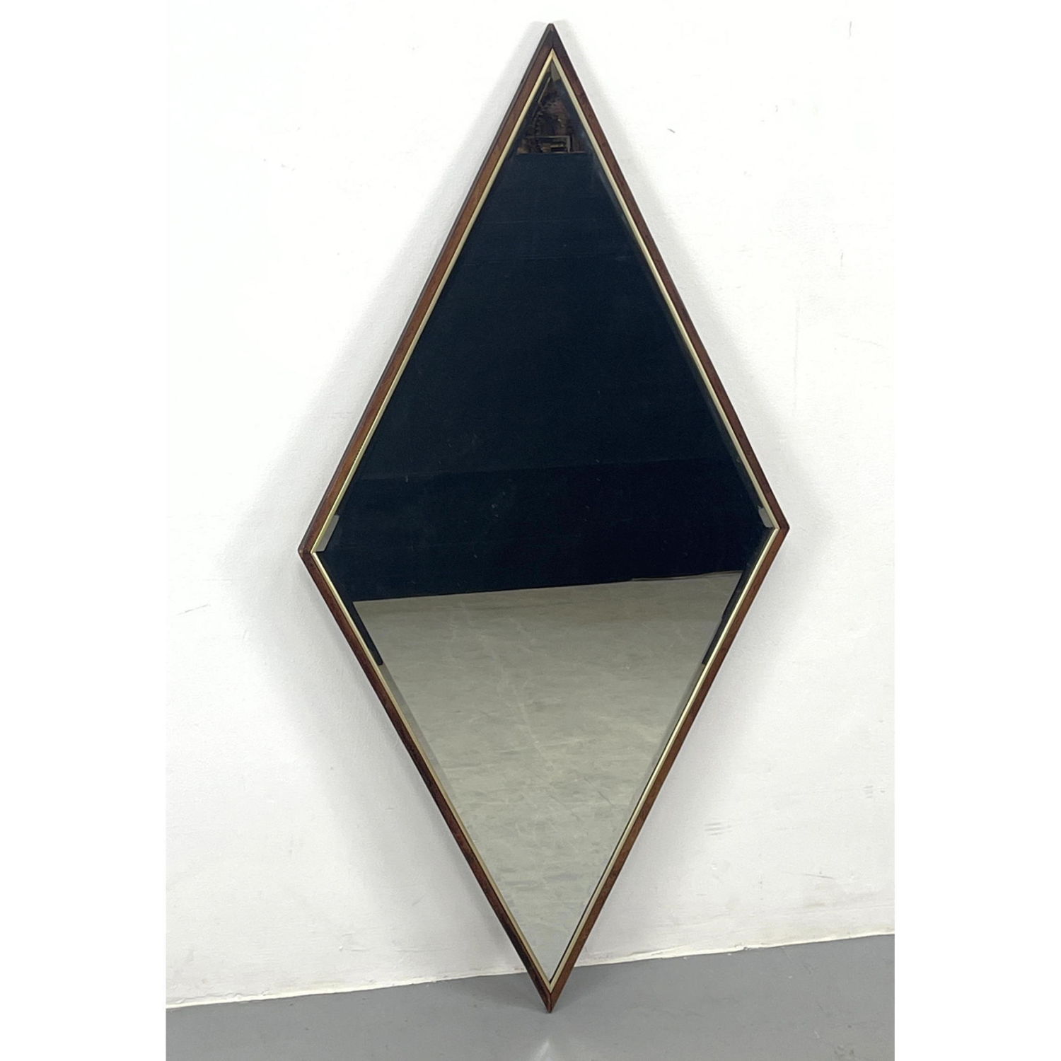 Modernist Diamond Framed Wall Mirror  2fe5fe