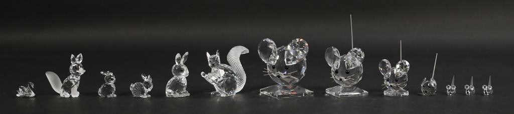 13 SWAROVSKI CRYSTAL FIGURINES SMALL