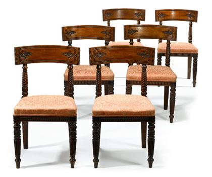 Set of six George IV mahogany side