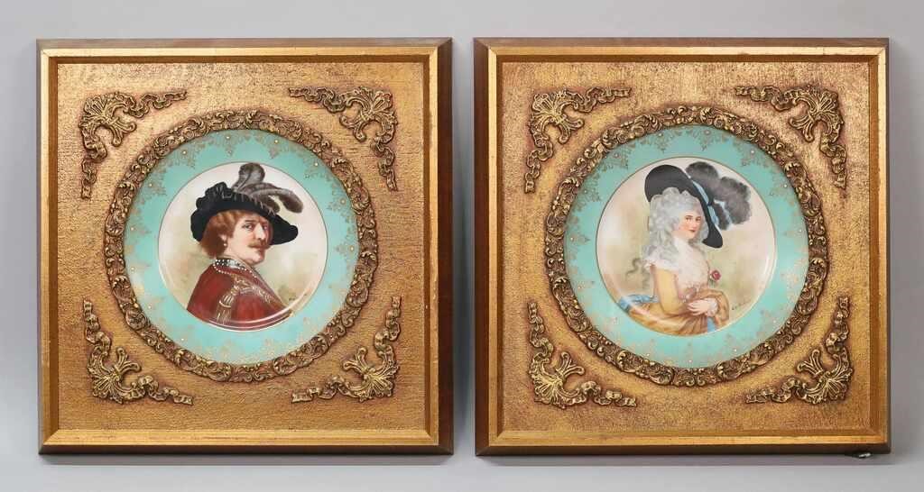 2 LIMOGES PORTRAIT PLATES REMBRANDT